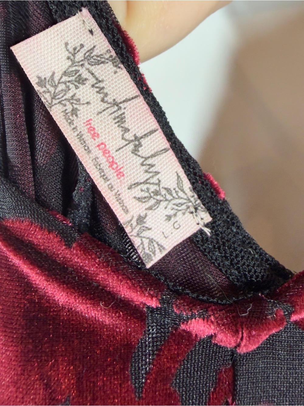 Free People Vibe With You Burnout Velvet Maxi Dress Size Large - Picture 6 of 7